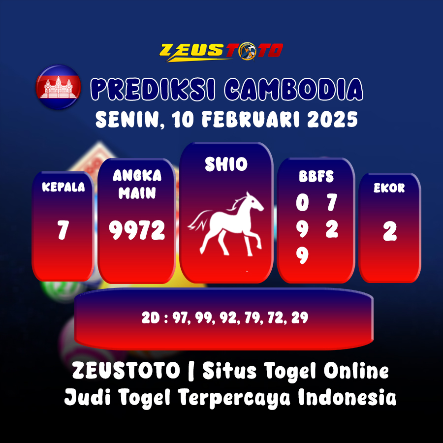 PREDIKSI TOGEL CAMBODIA HARI INI 10 FEBRUARI 2025