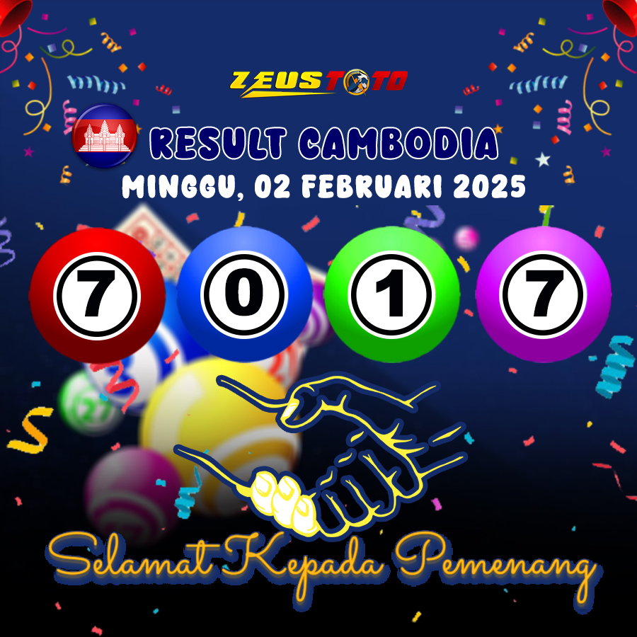 RESULT CAMBODIA HARI INI MINGGU 02 FEBRUARI 2025