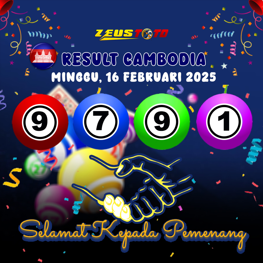 RESULT CAMBODIA HARI INI MINGGU 16 FEBRUARI 2025