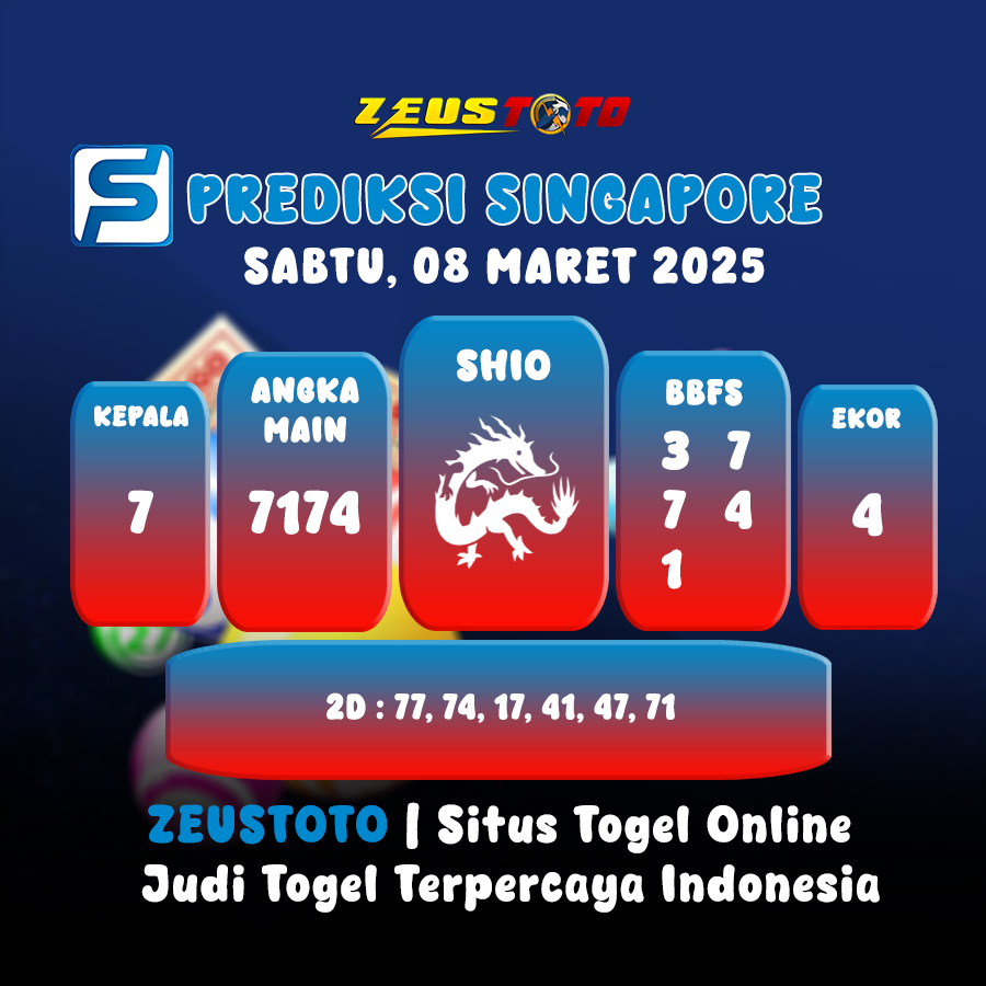 PREDIKSI TOGEL SINGAPORE HARI INI 08 MARET 2025