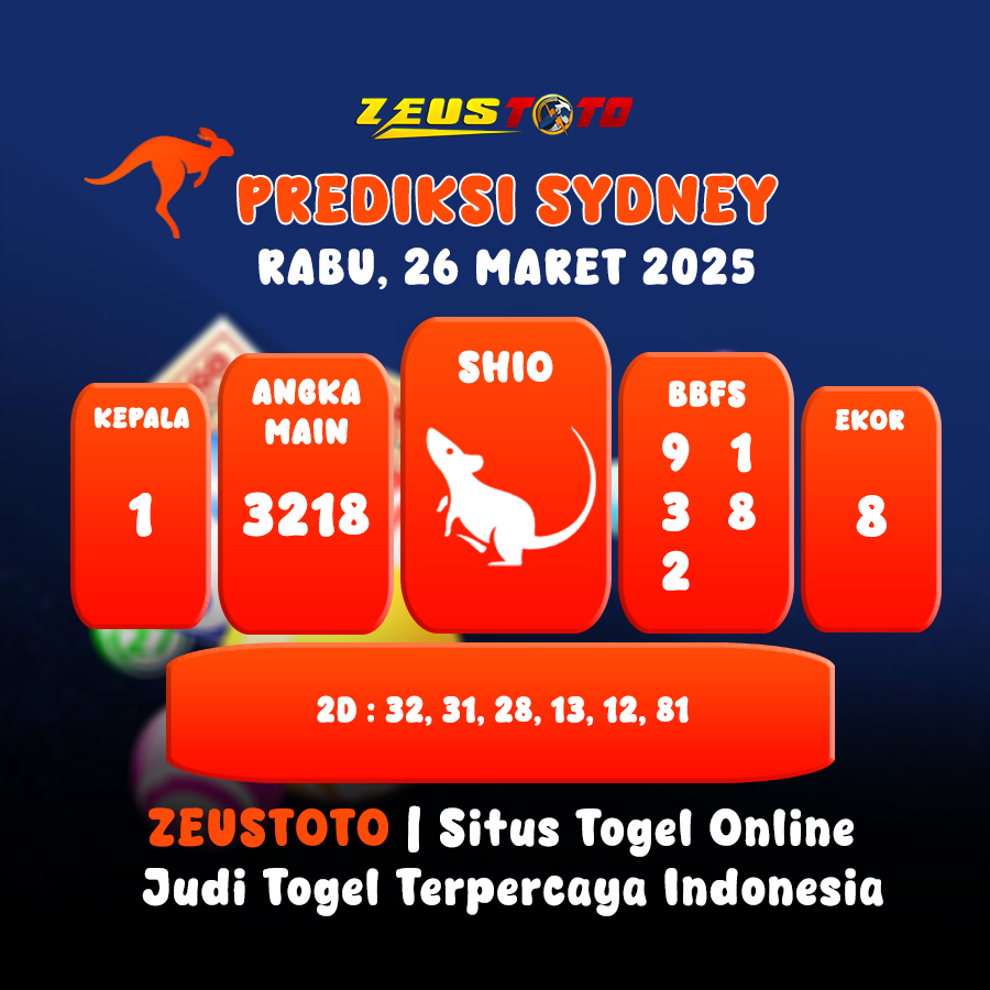 PREDIKSI TOGEL SYDNEY HARI INI 26 MARET 2025