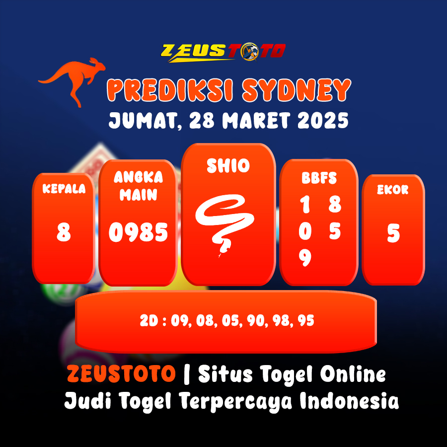 PREDIKSI TOGEL SYDNEY HARI INI 28 MARET 2025