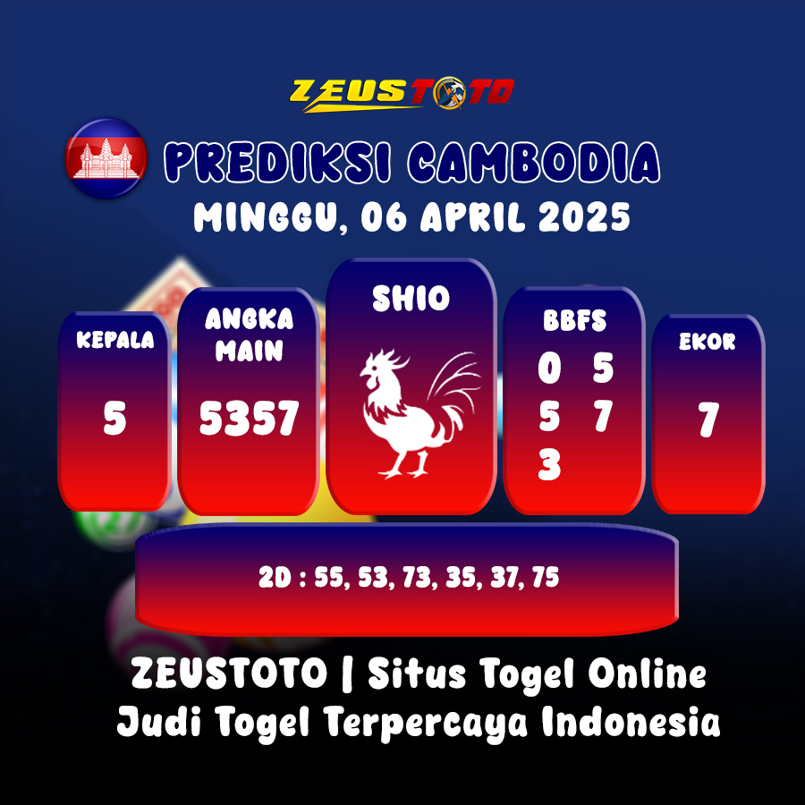 PREDIKSI TOGEL CAMBODIA HARI INI 06 APRIL 2025