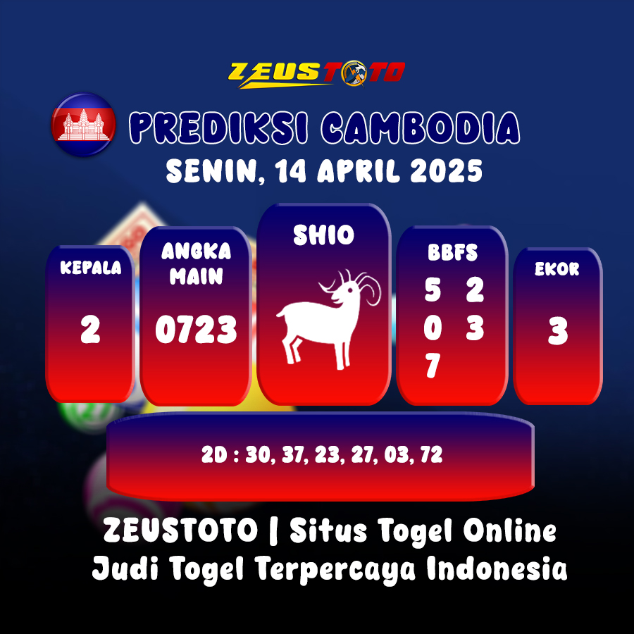 PREDIKSI TOGEL CAMBODIA HARI INI 14 APRIL 2025