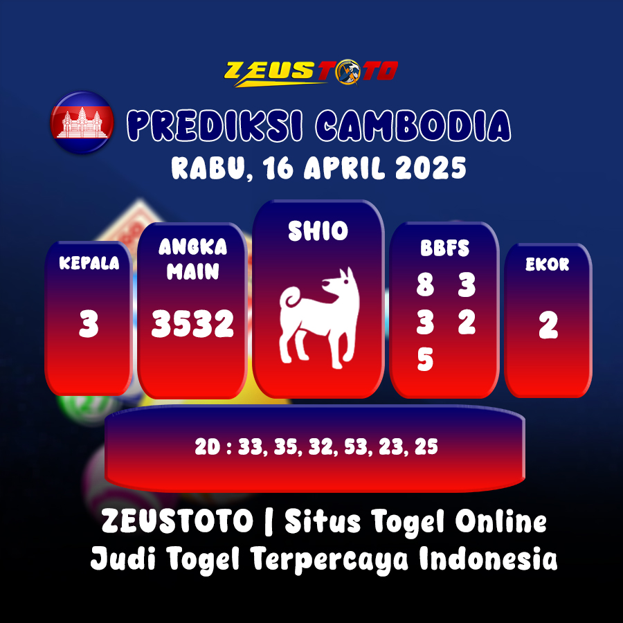PREDIKSI TOGEL CAMBODIA HARI INI 16 APRIL 2025