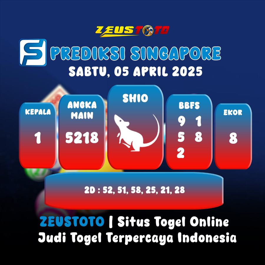 PREDIKSI TOGEL SINGAPORE HARI INI 05 APRIL 2025