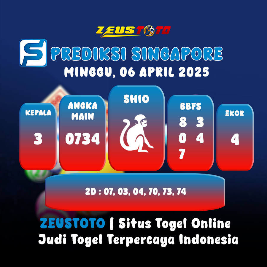 PREDIKSI TOGEL SINGAPORE HARI INI 06 APRIL 2025