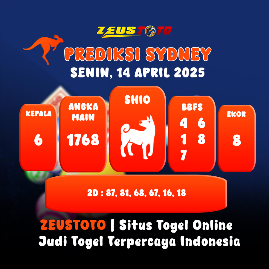 PREDIKSI TOGEL SYDNEY HARI INI 14 APRIL 2025