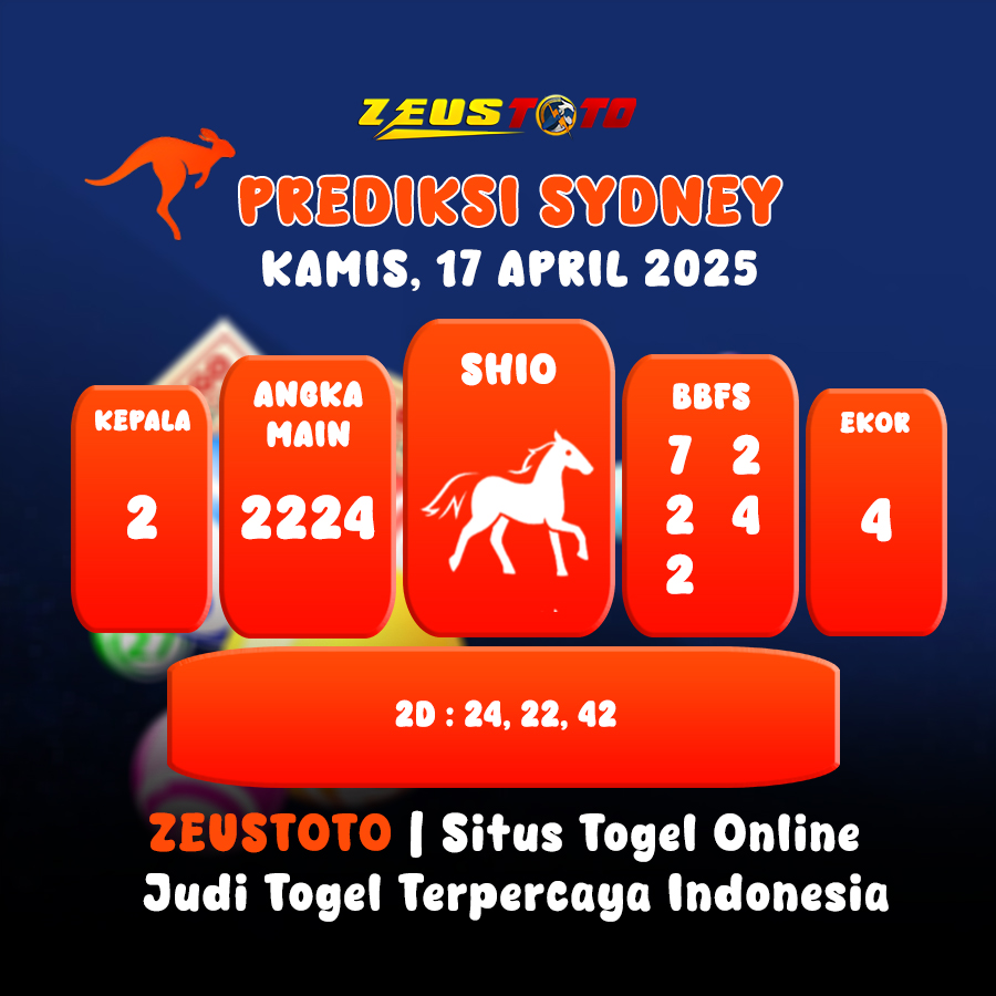PREDIKSI TOGEL SYDNEY HARI INI 17 APRIL 2025