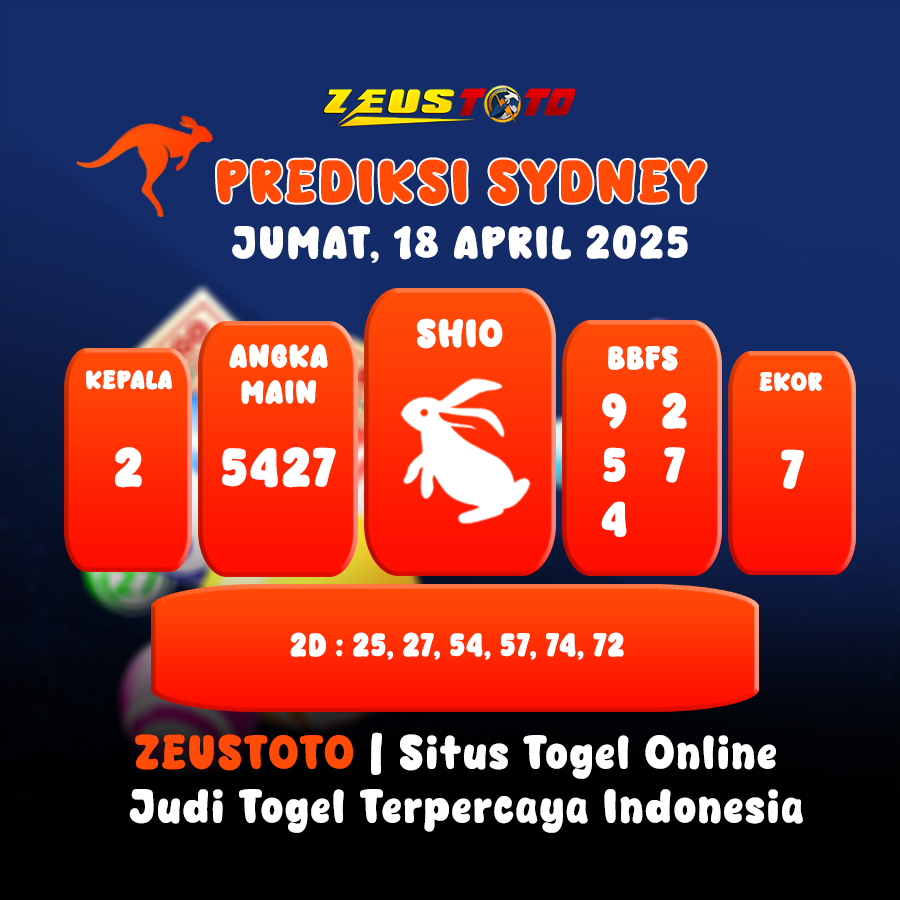 PREDIKSI TOGEL SYDNEY HARI INI 18 APRIL 2025