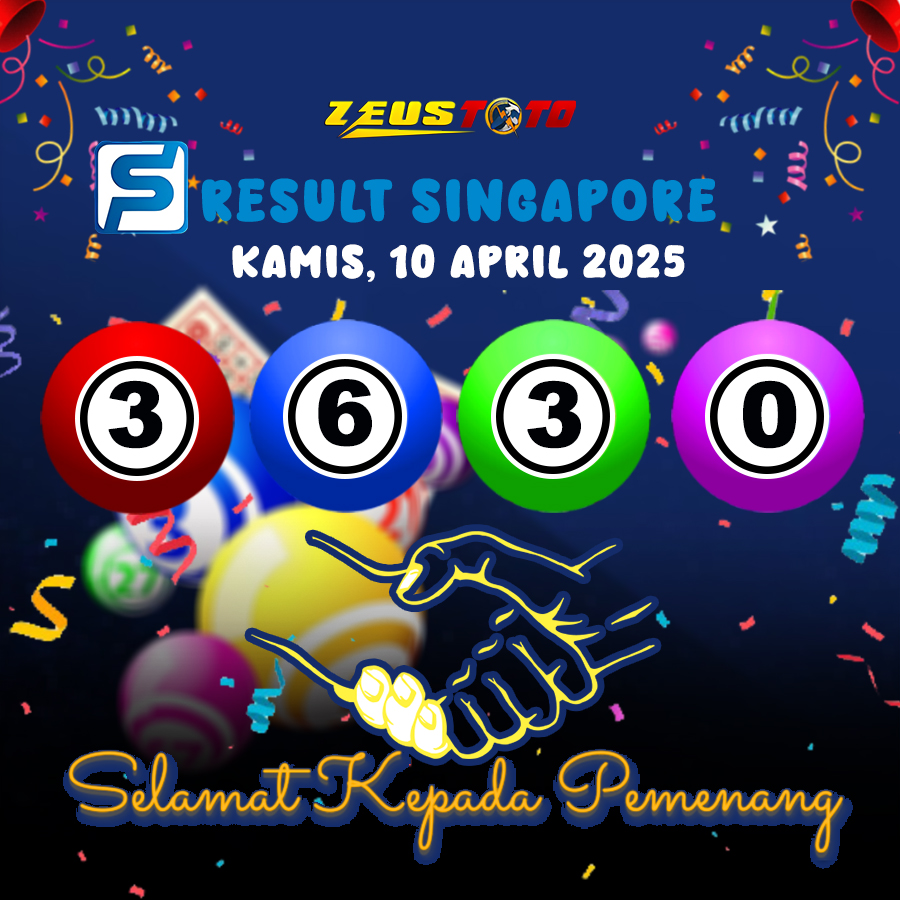 RESULT SINGAPORE HARI INI KAMIS 10 APRIL 2025