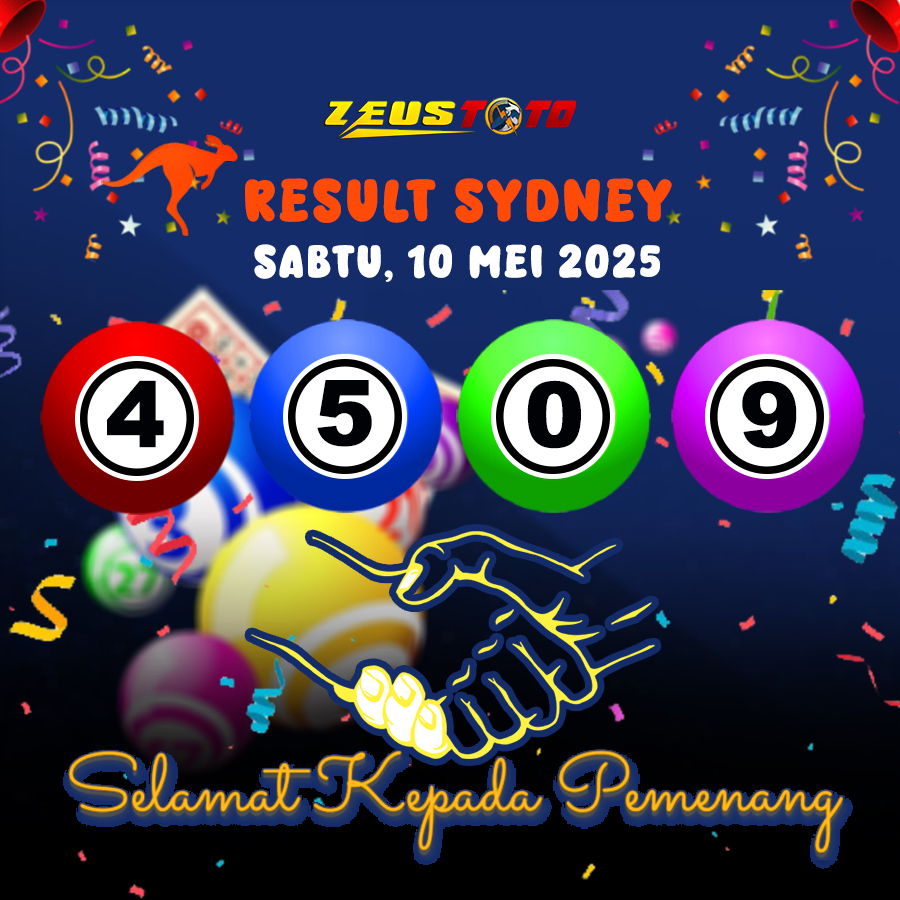 RESULT SYDNEY HARI INI SABTU 10 MEI 2025