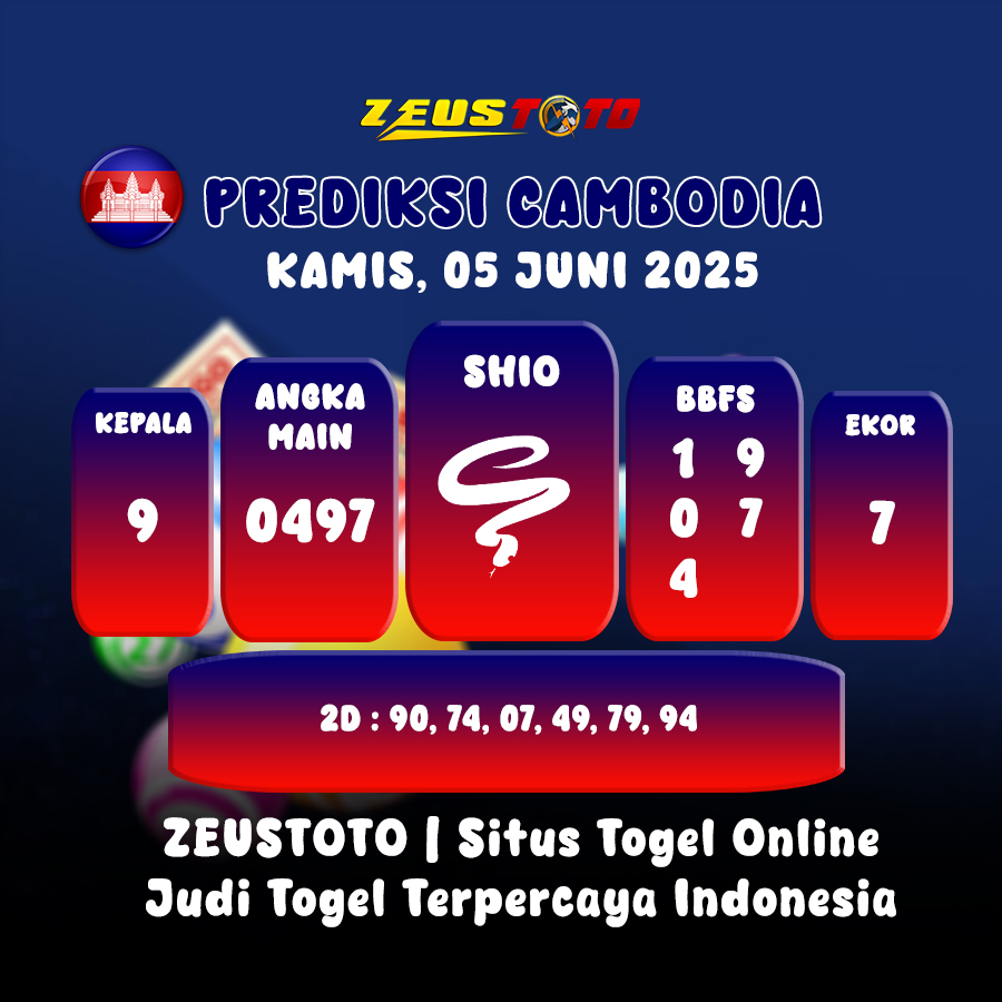 PREDIKSI TOGEL CAMBODIA HARI INI 05 JUNI 2025