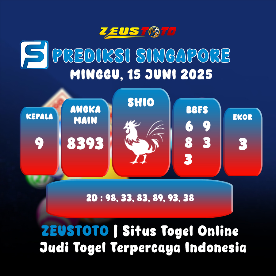 PREDIKSI TOGEL SINGAPORE HARI INI 15 JUNI 2025