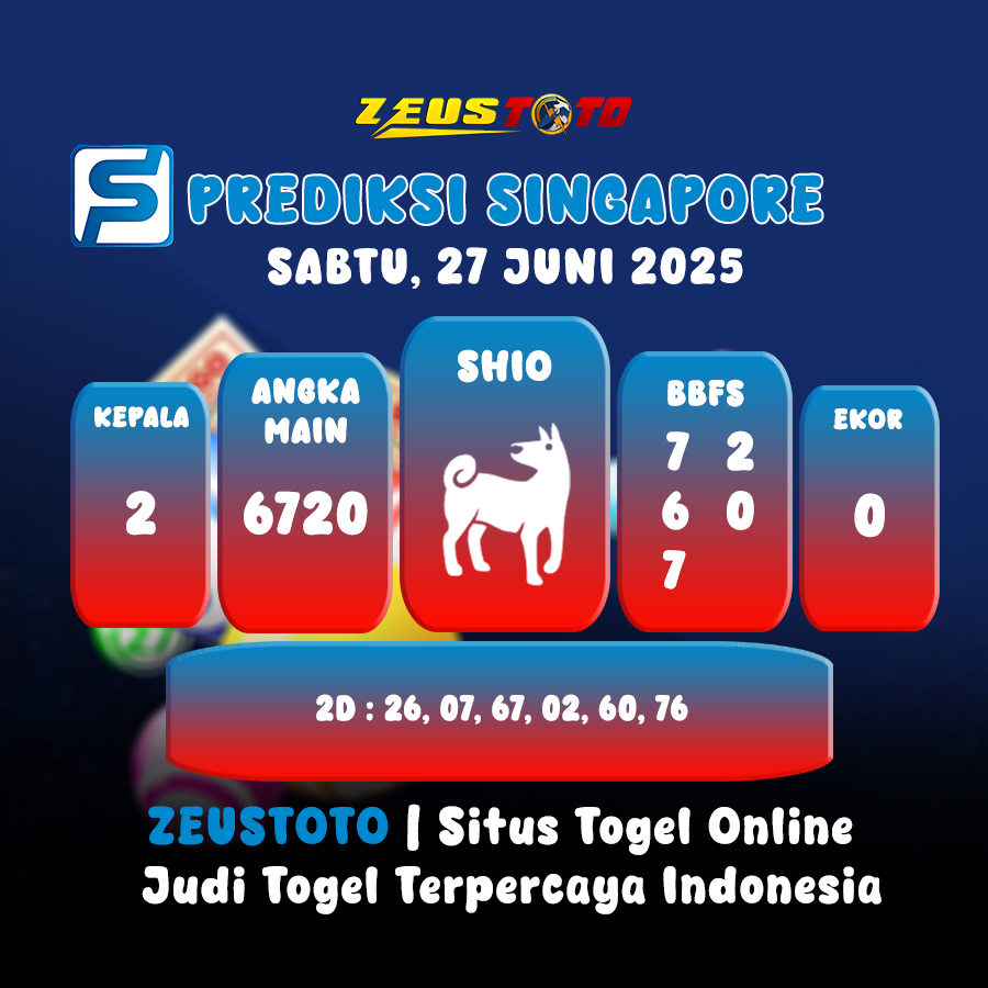 PREDIKSI TOGEL SINGAPORE HARI INI 28 JUNI 2025