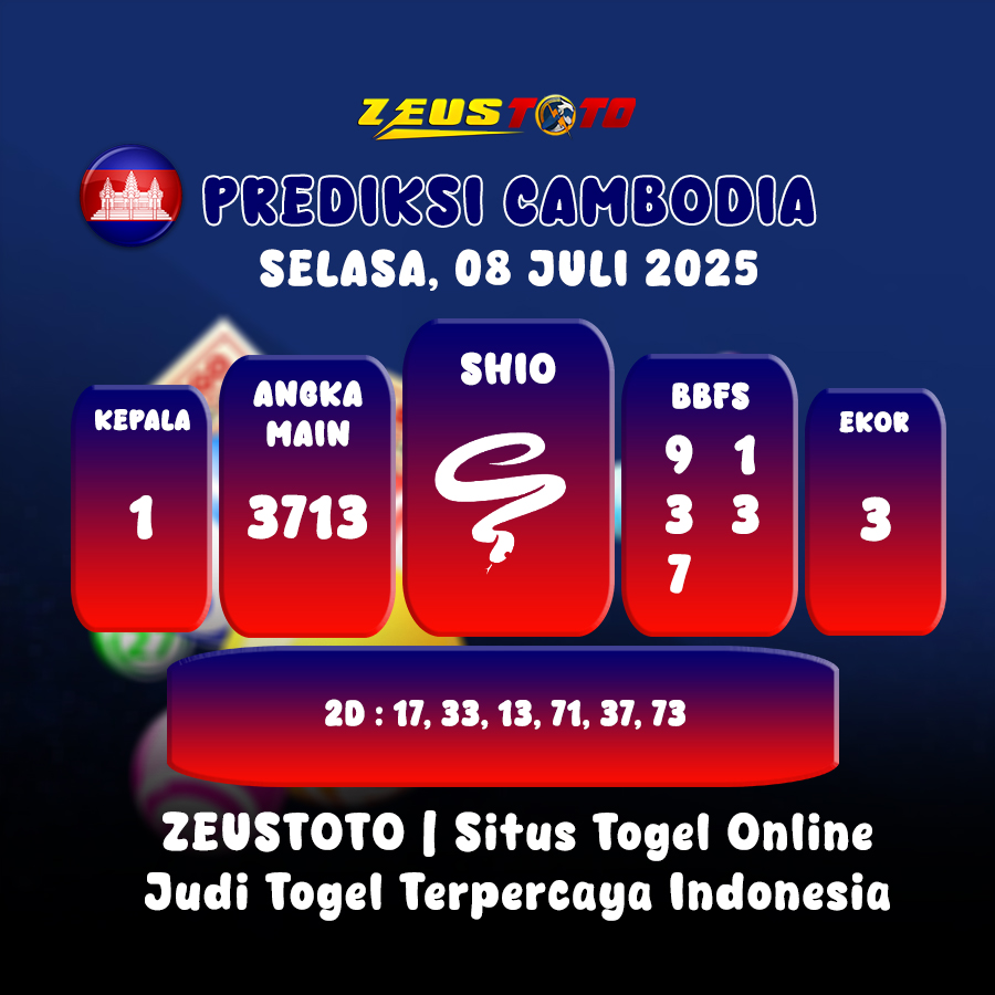PREDIKSI TOGEL CAMBODIA HARI INI 08 JULI 2025