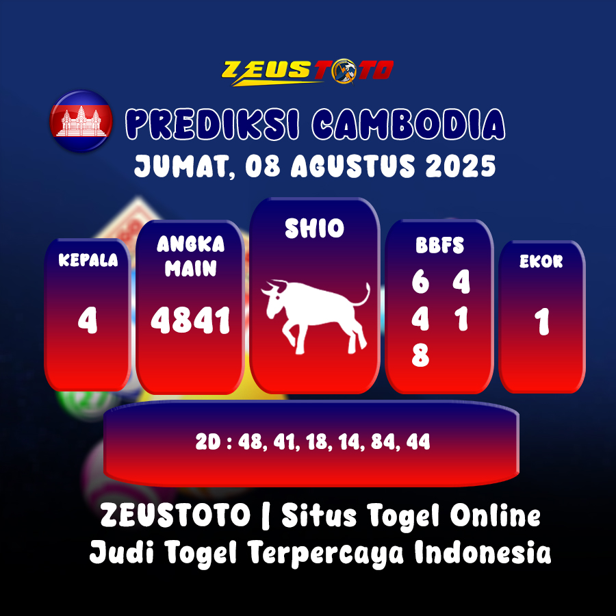 PREDIKSI TOGEL CAMBODIA HARI INI 08 AGUSTUS 2025