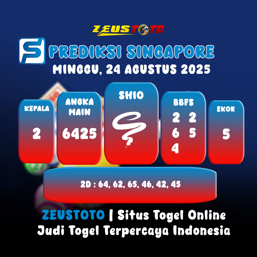 PREDIKSI TOGEL SINGAPORE HARI INI 24 AGUSTUS 2025