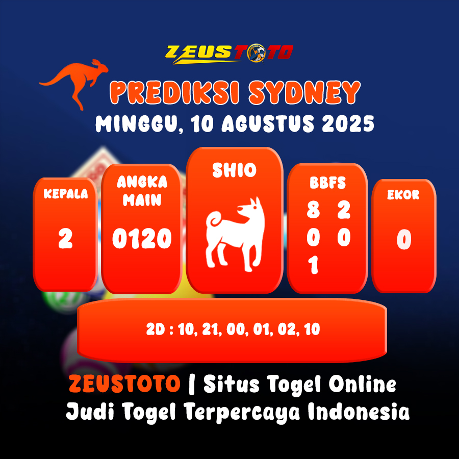PREDIKSI TOGEL SYDNEY HARI INI 10 AGUSTUS 2025