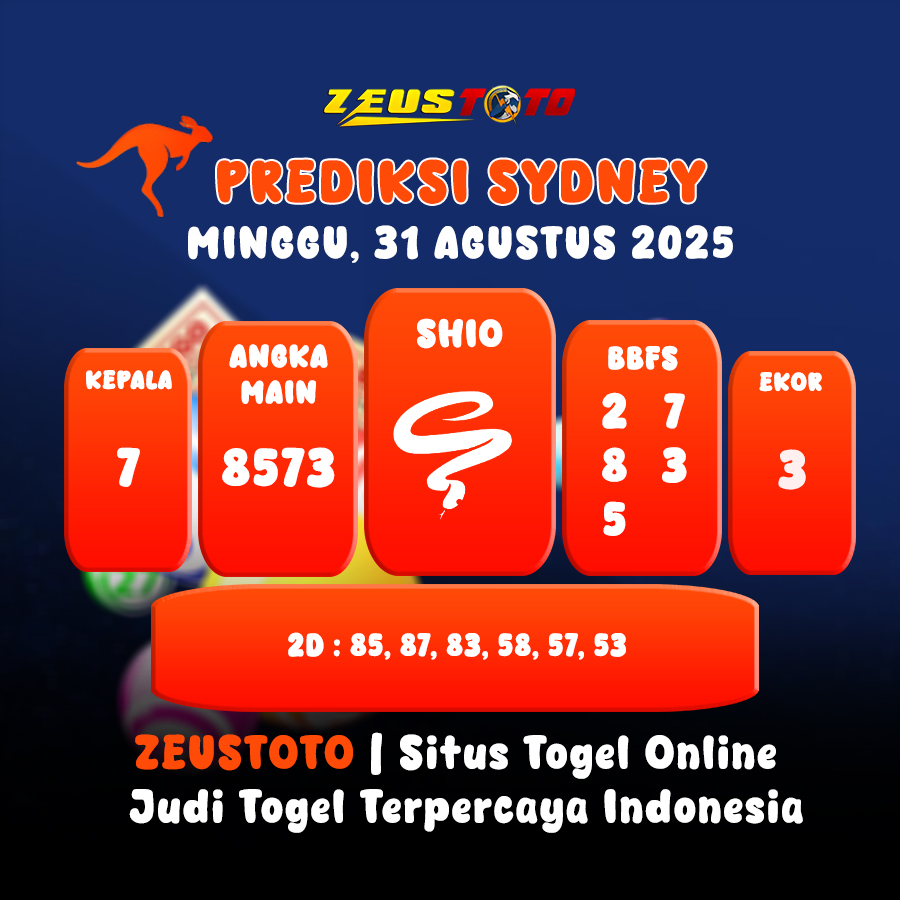 PREDIKSI TOGEL SYDNEY HARI INI 31 AGUSTUS 2025