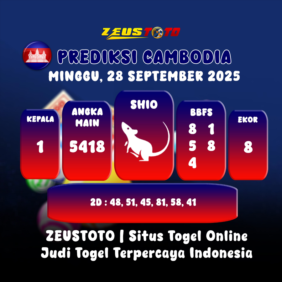PREDIKSI TOGEL CAMBODIA HARI INI 28 SEPTEMBER 2025