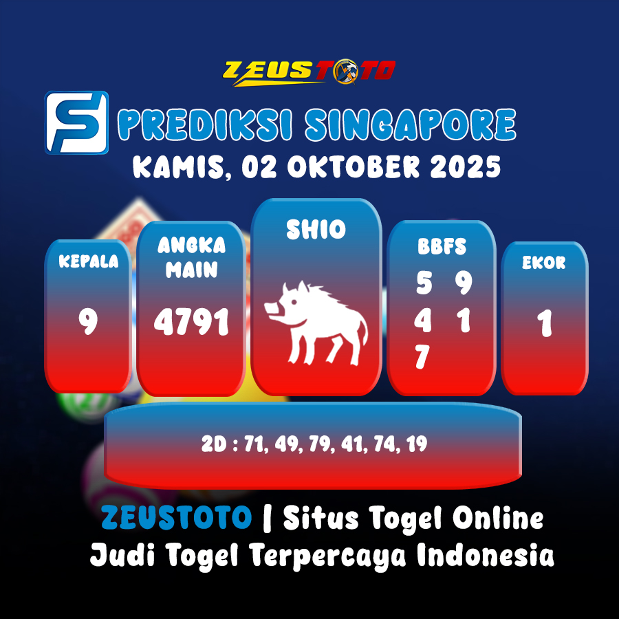 PREDIKSI TOGEL SINGAPORE HARI INI 02 OKTOBER 2025
