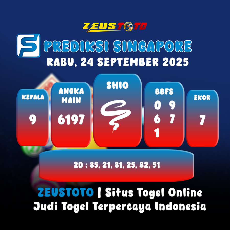 PREDIKSI TOGEL SINGAPORE HARI INI 24 SEPTEMBER 2025