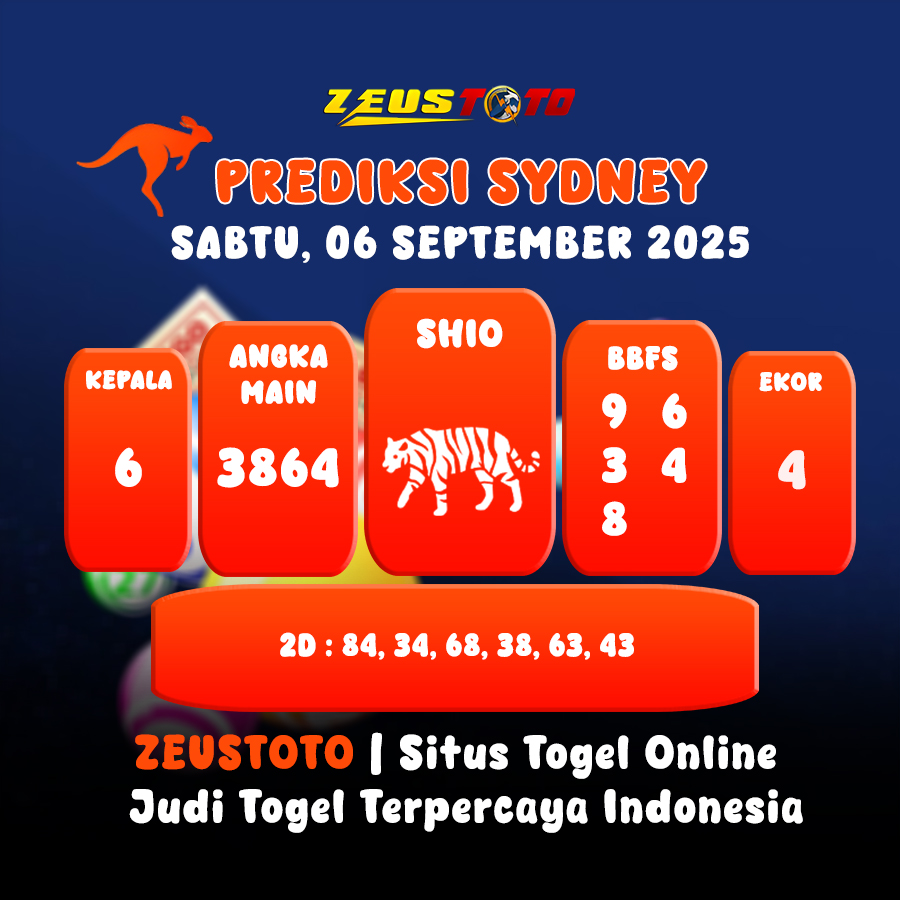 PREDIKSI TOGEL SYDNEY HARI INI 06 SEPTEMBER 2025
