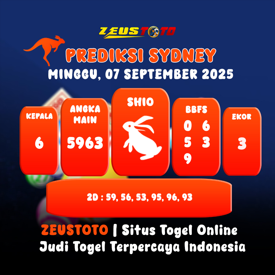 PREDIKSI TOGEL SYDNEY HARI INI 07 SEPTEMBER 2025