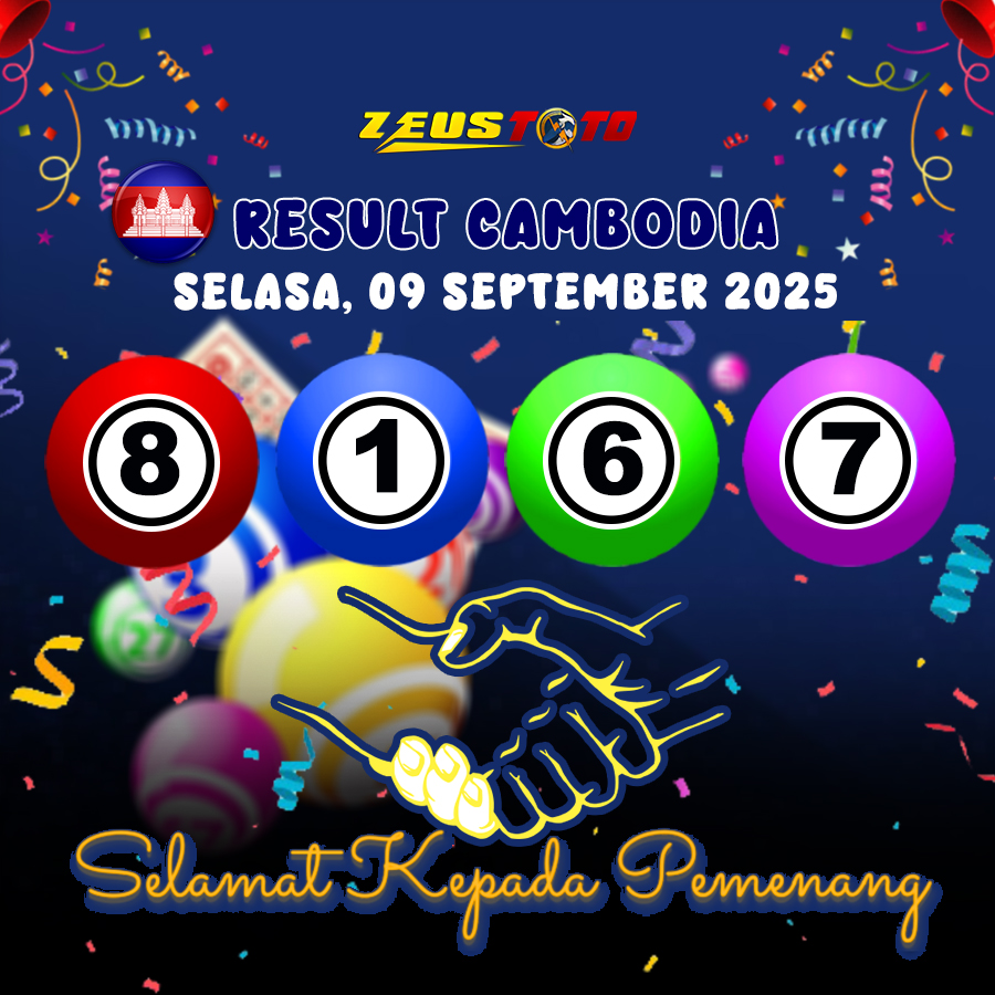 RESULT CAMBODIA HARI INI SELASA 09 SEPTEMBER 2025