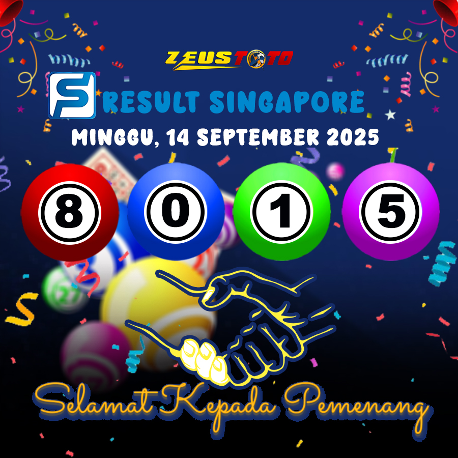 RESULT SINGAPORE HARI INI MINGGU 14 SEPTEMBER 2025