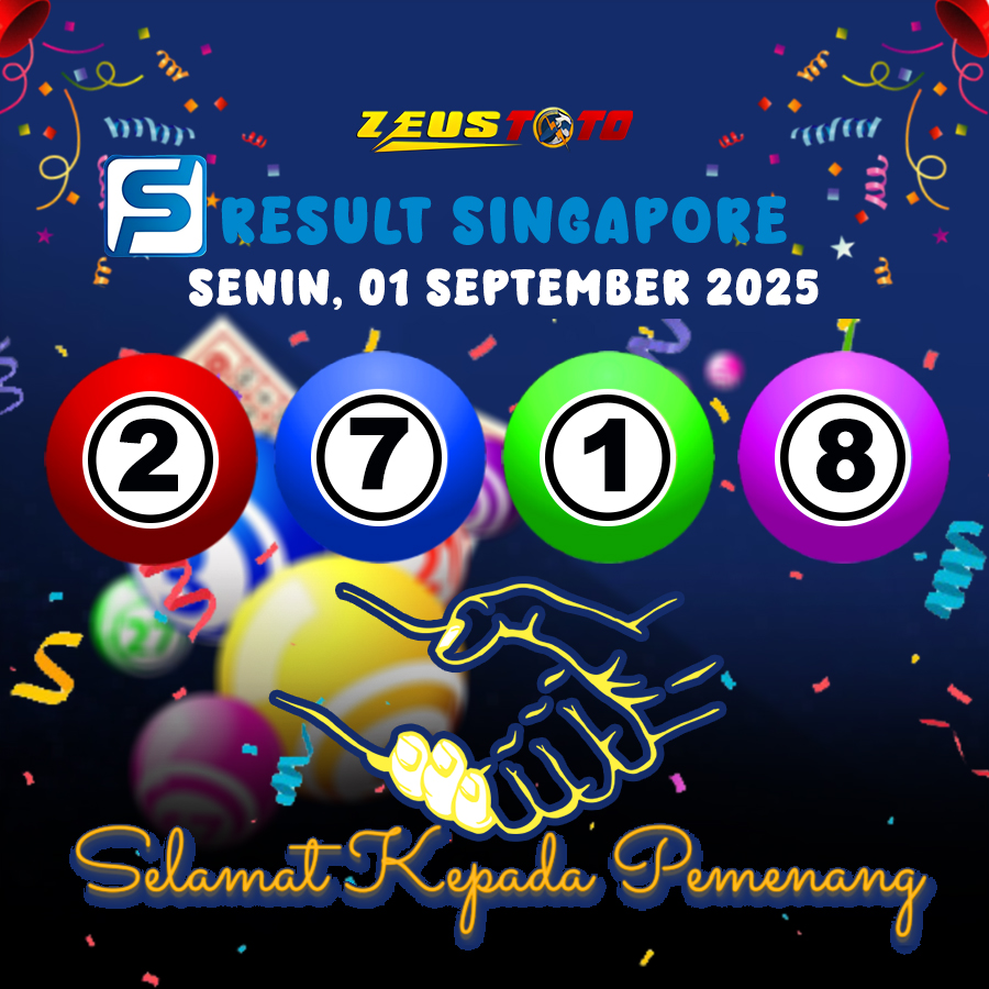 RESULT SINGAPORE HARI INI SENIN 01 SEPTEMBER 2025