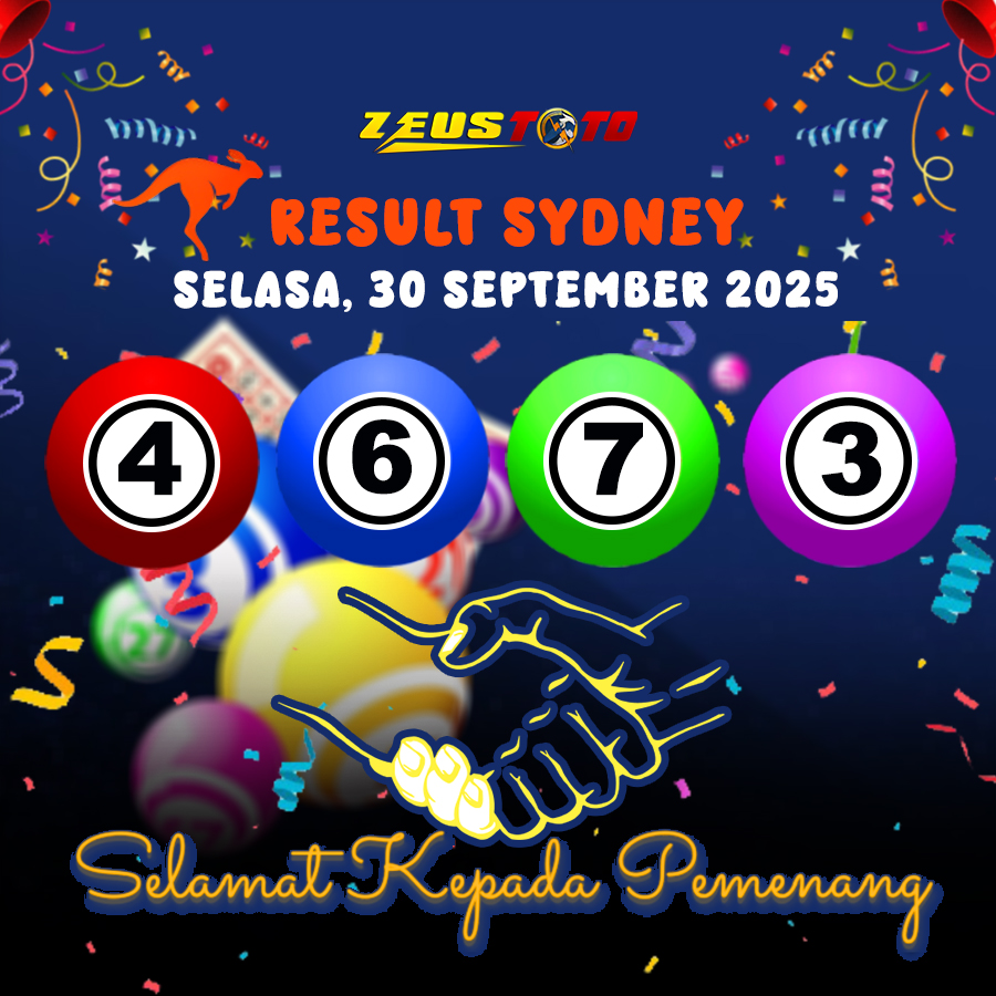 RESULT SYDNEY HARI INI SELASA 30 SEPTEMBER 2025