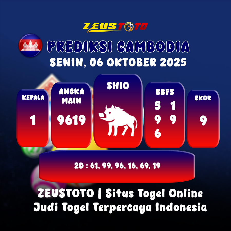 PREDIKSI TOGEL CAMBODIA HARI INI 06 OKTOBER 2025
