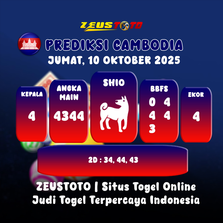 PREDIKSI TOGEL CAMBODIA HARI INI 10 OKTOBER 2025
