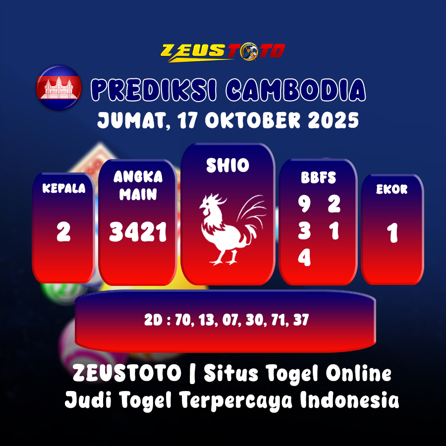 PREDIKSI TOGEL CAMBODIA HARI INI 17 OKTOBER 2025