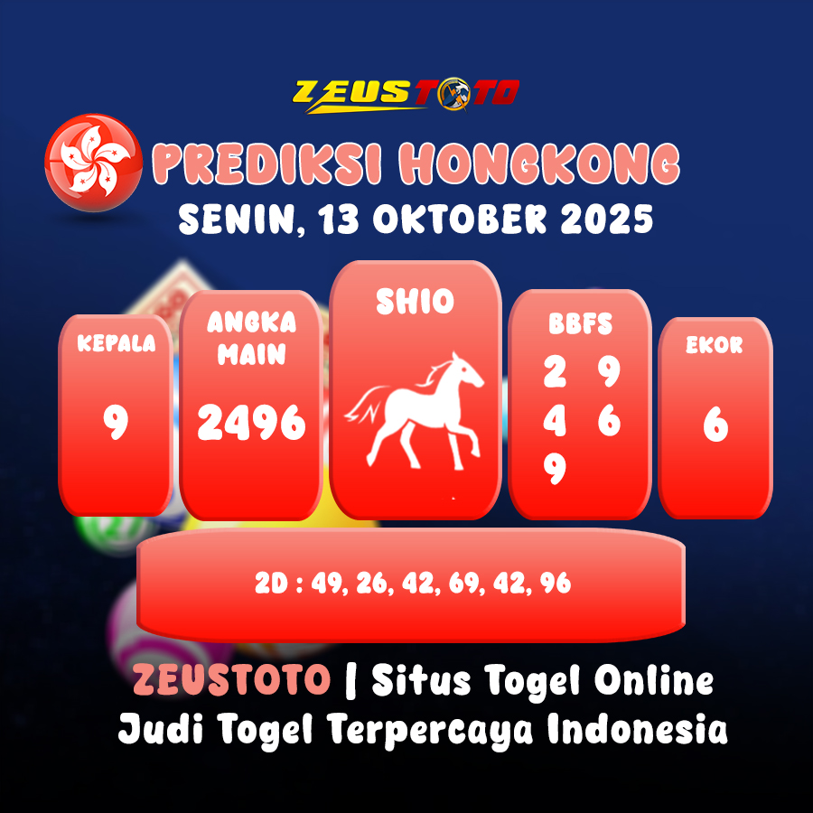 PREDIKSI TOGEL HONGKONG HARI INI 13 OKTOBER 2025