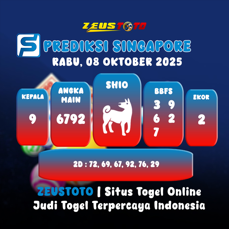 PREDIKSI TOGEL SINGAPORE HARI INI 08 OKTOBER 2025