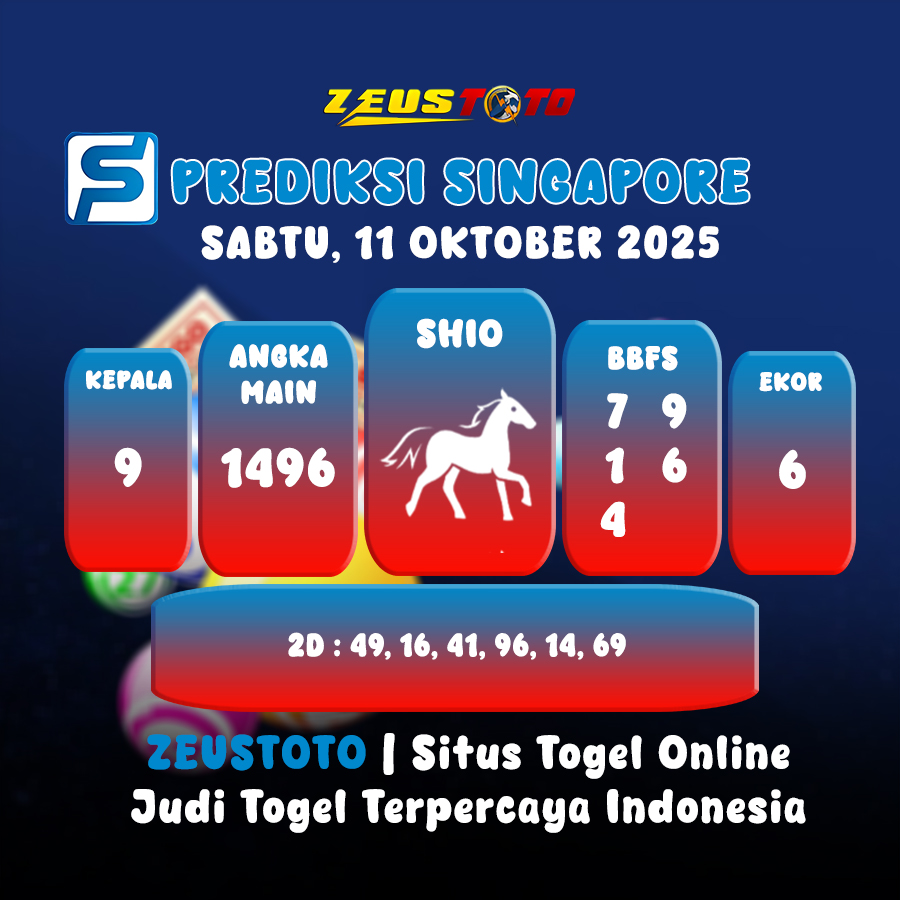 PREDIKSI TOGEL SINGAPORE HARI INI 11 OKTOBER 2025