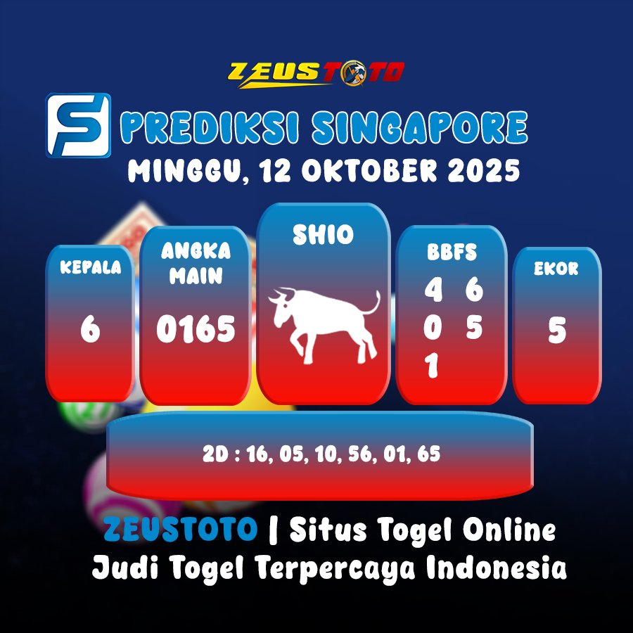 PREDIKSI TOGEL SINGAPORE HARI INI 12 OKTOBER 2025
