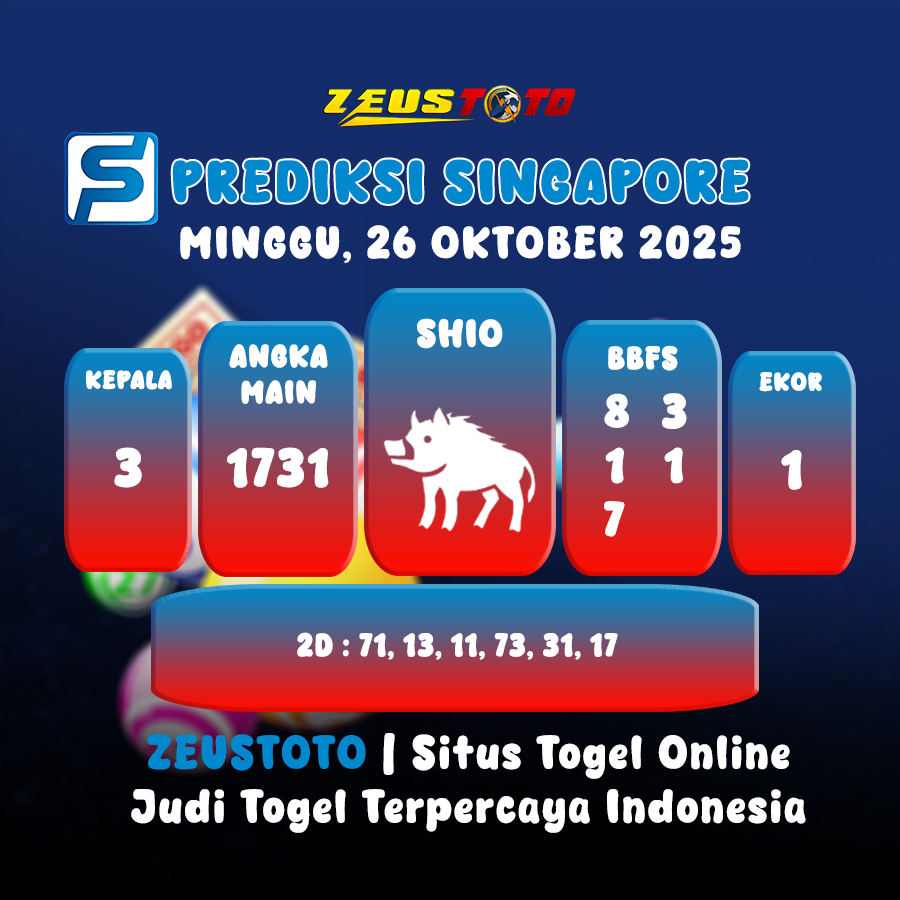 PREDIKSI TOGEL SINGAPORE HARI INI 26 OKTOBER 2025