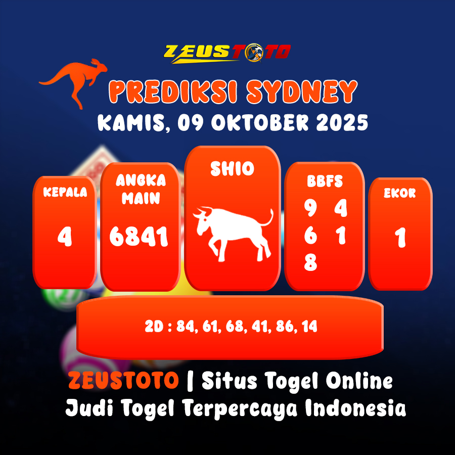 PREDIKSI TOGEL SYDNEY HARI INI 09 OKTOBER 2025