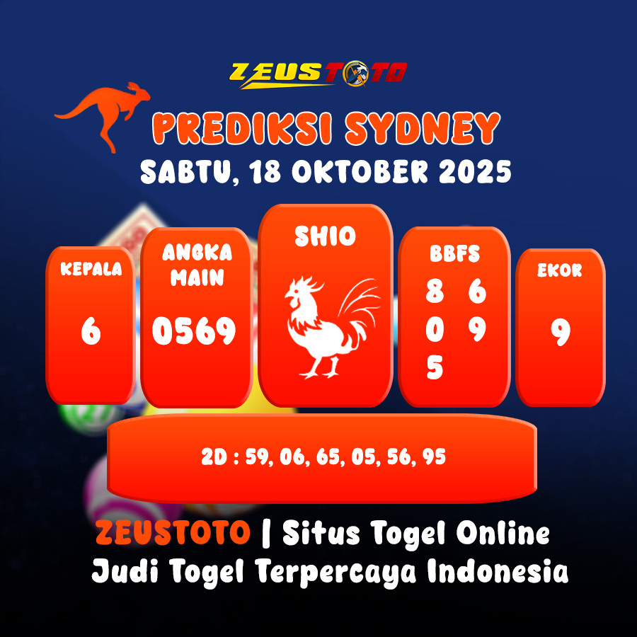 PREDIKSI TOGEL SYDNEY HARI INI 18 OKTOBER 2025