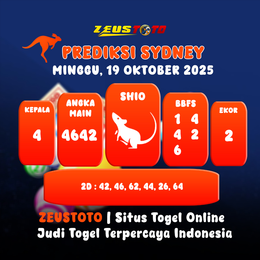 PREDIKSI TOGEL SYDNEY HARI INI 19 OKTOBER 2025